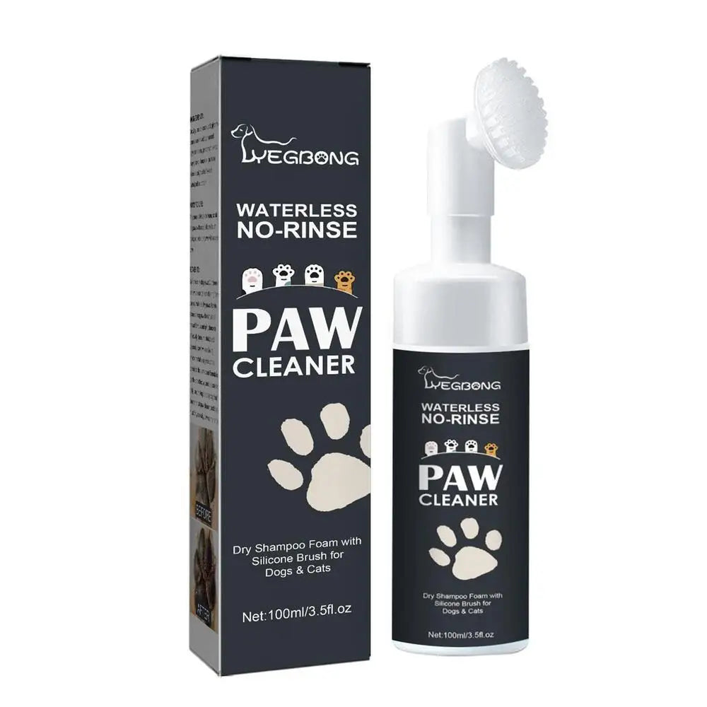 Dog Feet Cleaning Foam Pet Feet Cleaner Foam Waterless Shampoo Paw Cleaner For Cats Pets Dry Shampoo With Silicone Brush