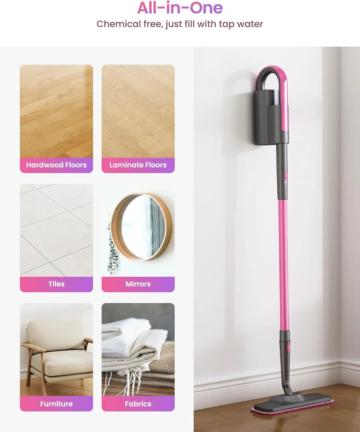 Schenley 7-in-1 Steam Mop & Handheld Steamer