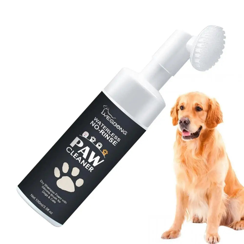 Dog Feet Cleaning Foam Pet Feet Cleaner Foam Waterless Shampoo Paw Cleaner For Cats Pets Dry Shampoo With Silicone Brush