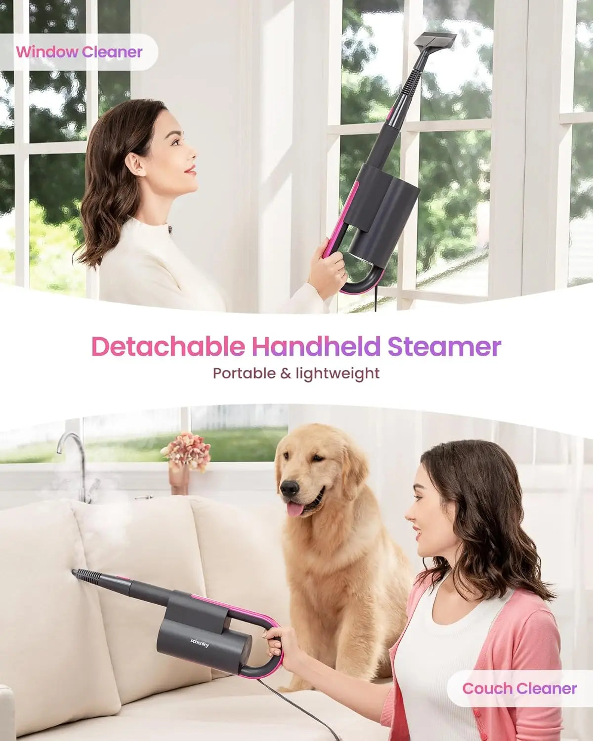 Schenley 7-in-1 Steam Mop & Handheld Steamer