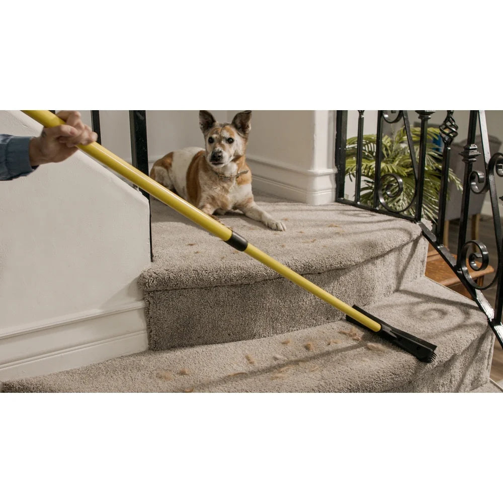 CozyClean Telescopic Rubber Broom + Squeegee