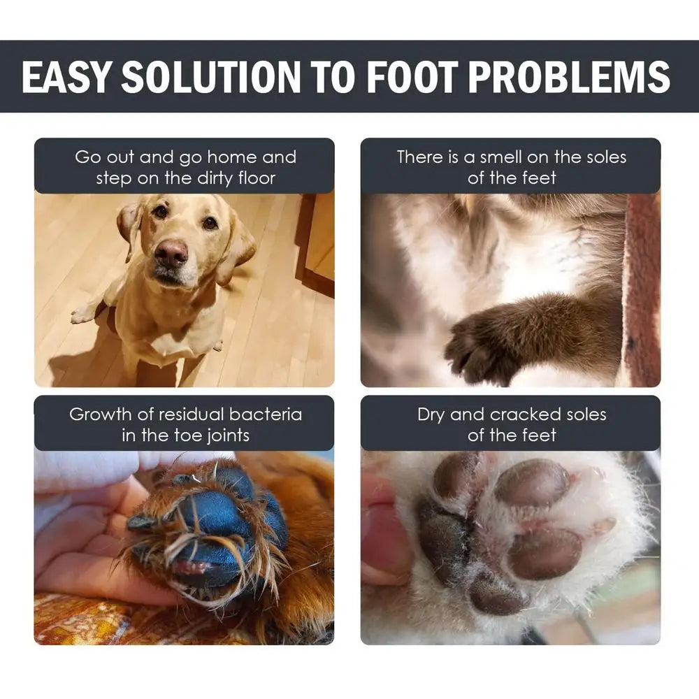 Dog Feet Cleaning Foam Pet Feet Cleaner Foam Waterless Shampoo Paw Cleaner For Cats Pets Dry Shampoo With Silicone Brush