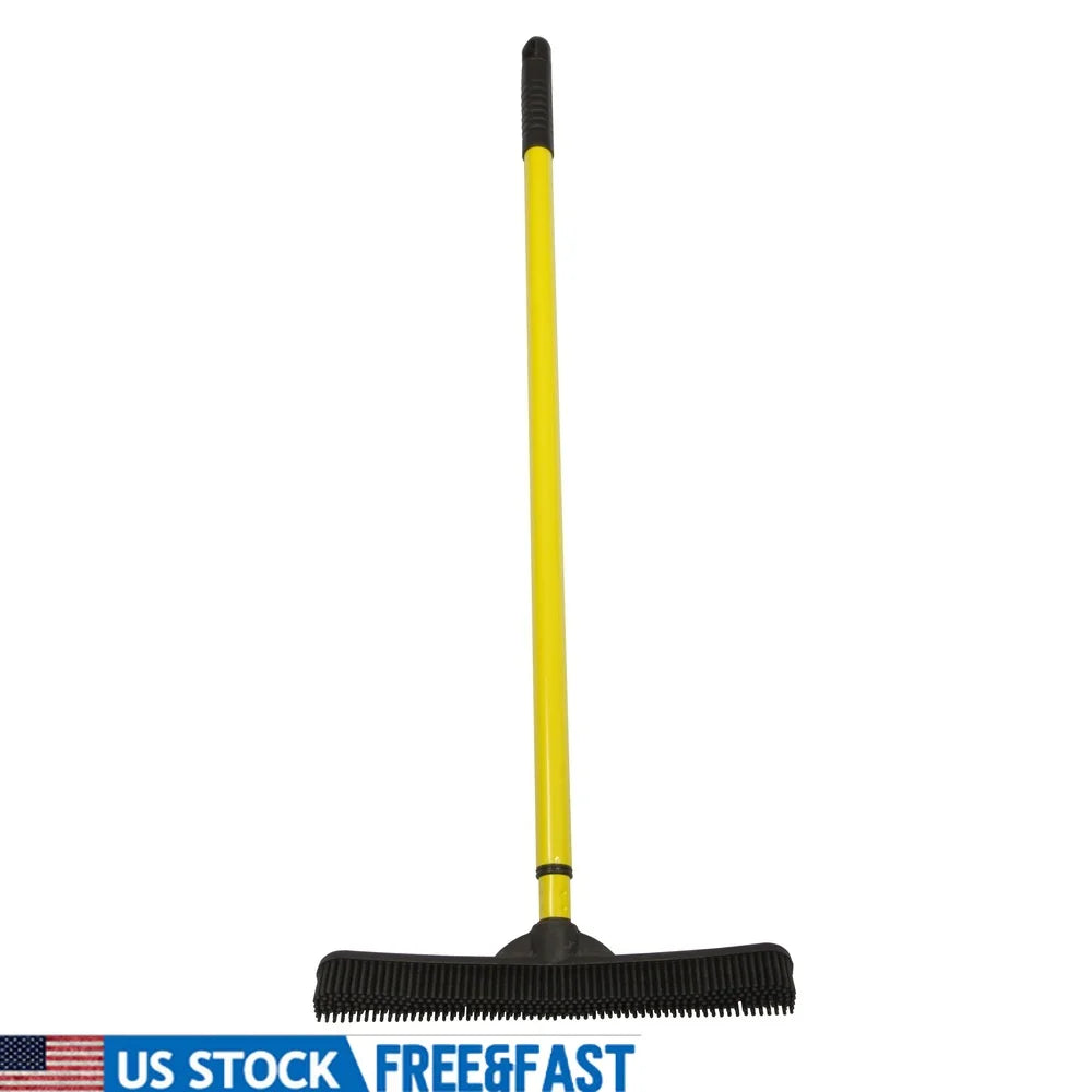 CozyClean Telescopic Rubber Broom + Squeegee