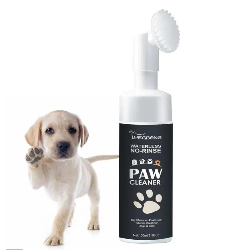 Dog Feet Cleaning Foam Pet Feet Cleaner Foam Waterless Shampoo Paw Cleaner For Cats Pets Dry Shampoo With Silicone Brush