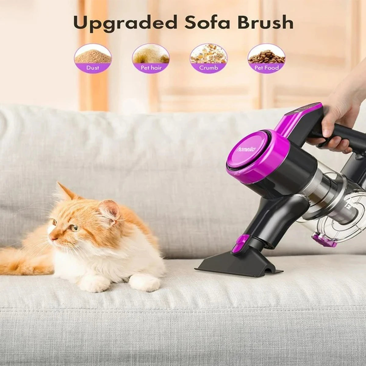 Homeika Cordless Stick Vacuum – 23KPa Suction + LED Display
