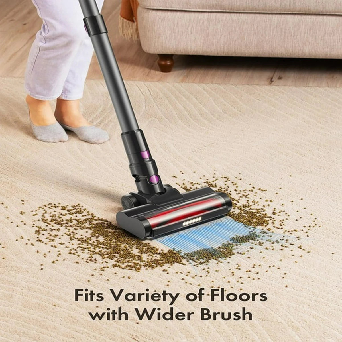 Homeika Cordless Stick Vacuum – 23KPa Suction + LED Display