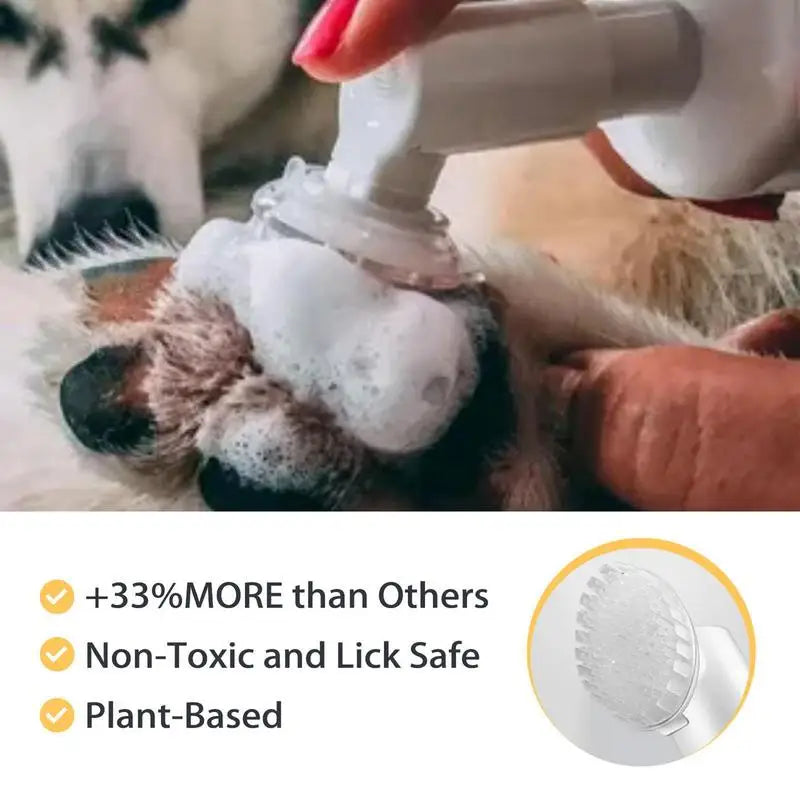 Dog Feet Cleaning Foam Pet Feet Cleaner Foam Waterless Shampoo Paw Cleaner For Cats Pets Dry Shampoo With Silicone Brush
