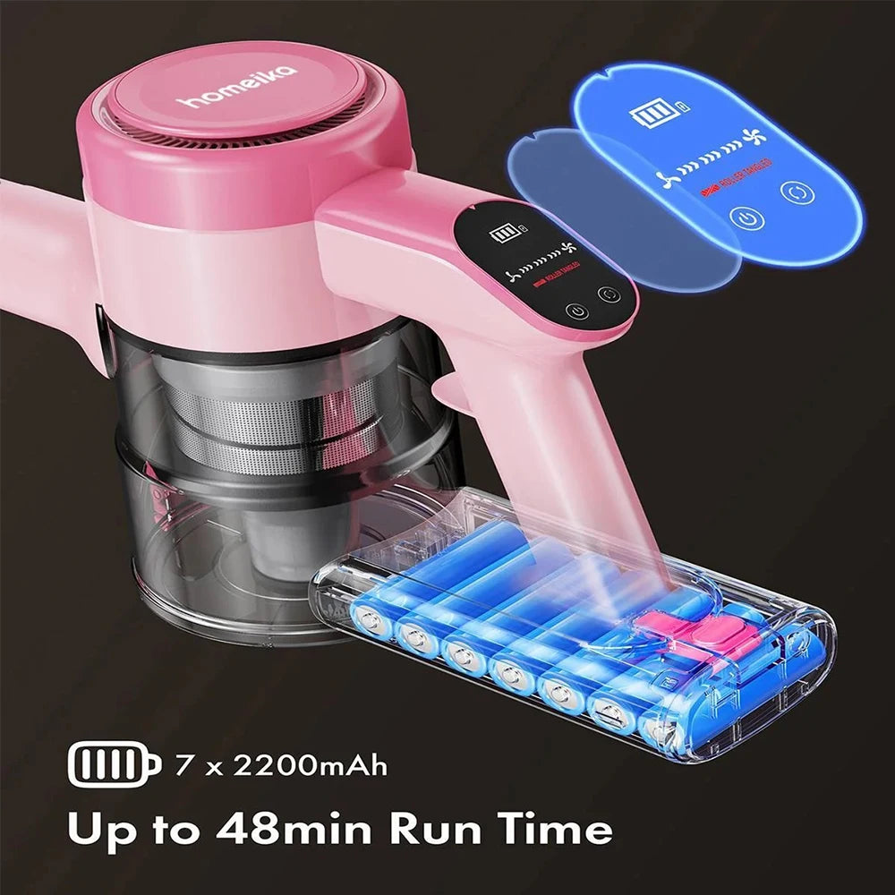 Homeika Cordless Stick Vacuum – 23KPa Suction + LED Display