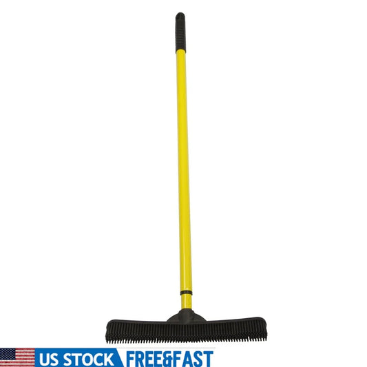 CozyClean Telescopic Rubber Broom + Squeegee